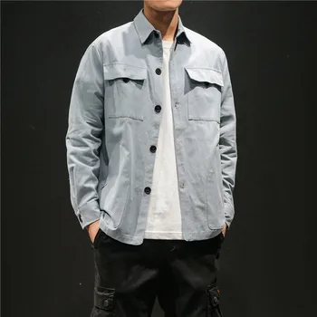 Multi-pocket Casual Shirt Men Cotton Vintage Long Sleeve Shirt Coat 2019 New Spring Mens Clothing Solid Social Shirt Male Sale
Multi-pocket Casual Shirt Men Cotton Vintage Long Sleeve Shirt Coat 2019 New Spring Mens Clothing Solid Social Shirt Male Sale