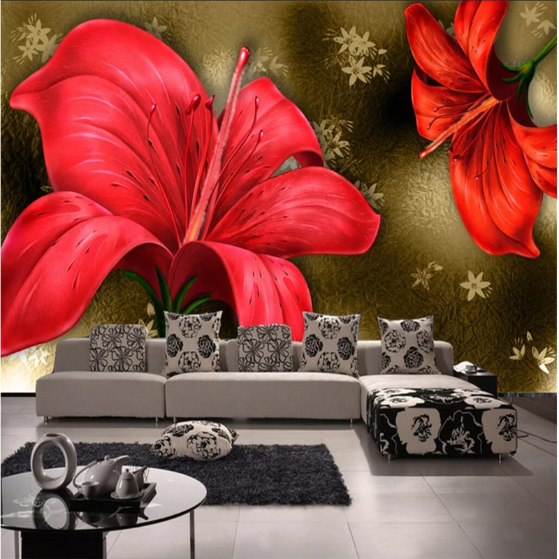 beibehang Large Custom Wallpapers Frescoes Red Camellia Flowers TV Walls wallpaper for walls 3 d papier peint
beibehang Large Custom Wallpapers Frescoes Red Camellia Flowers TV Walls wallpaper for walls 3 d papier peint