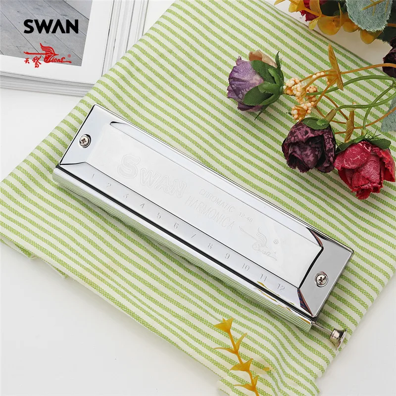Swan SW1248-6 12-Hole 48-Tone Advanced Chromatic Harmonica With Rounded Mouthpiece Storage Box Professional Woodwind Instruments
Swan SW1248-6 12-Hole 48-Tone Advanced Chromatic Harmonica With Rounded Mouthpiece Storage Box Professional Woodwind Instruments