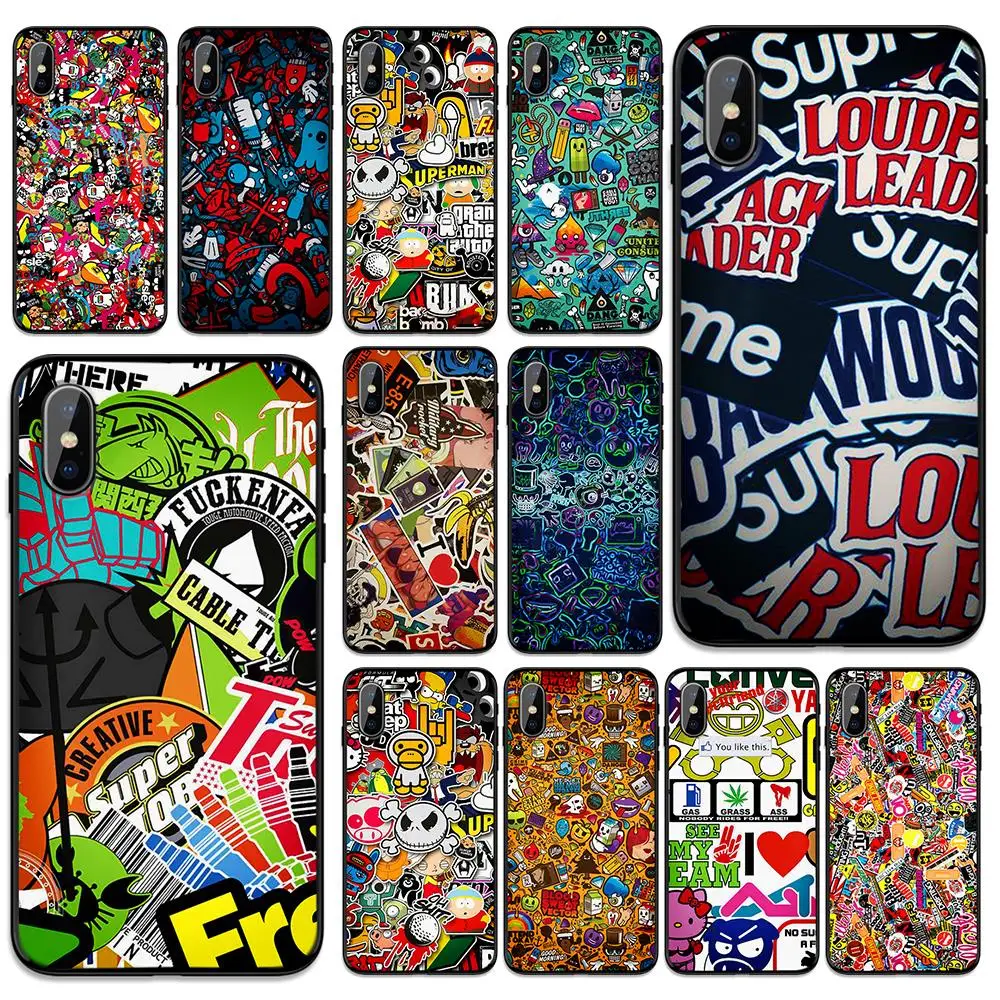 Sticker Bomb Illustration Pattern Colorful Soft TPU Case Cover for Apple iPhone 6 6S 7 8 Plus 5 5S SE X XS MAX XR Silicone Cases
Sticker Bomb Illustration Pattern Colorful Soft TPU Case Cover for Apple iPhone 6 6S 7 8 Plus 5 5S SE X XS MAX XR Silicone Cases