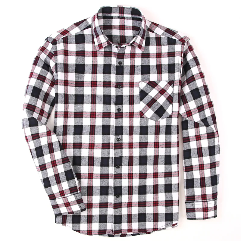 100% Cotton Flannel Men's Plaid Shirt Slim Fit Male Casual Long Sleeved Shirts DTF06
100% Cotton Flannel Men's Plaid Shirt Slim Fit Male Casual Long Sleeved Shirts DTF06