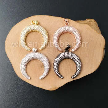 WT-P936 Shinning Gothic Moon Pendant,Wholesale Double Horns Crescent Pendant with Micro Pave CZ Middle Handing High quality
WT-P936 Shinning Gothic Moon Pendant,Wholesale Double Horns Crescent Pendant with Micro Pave CZ Middle Handing High quality
