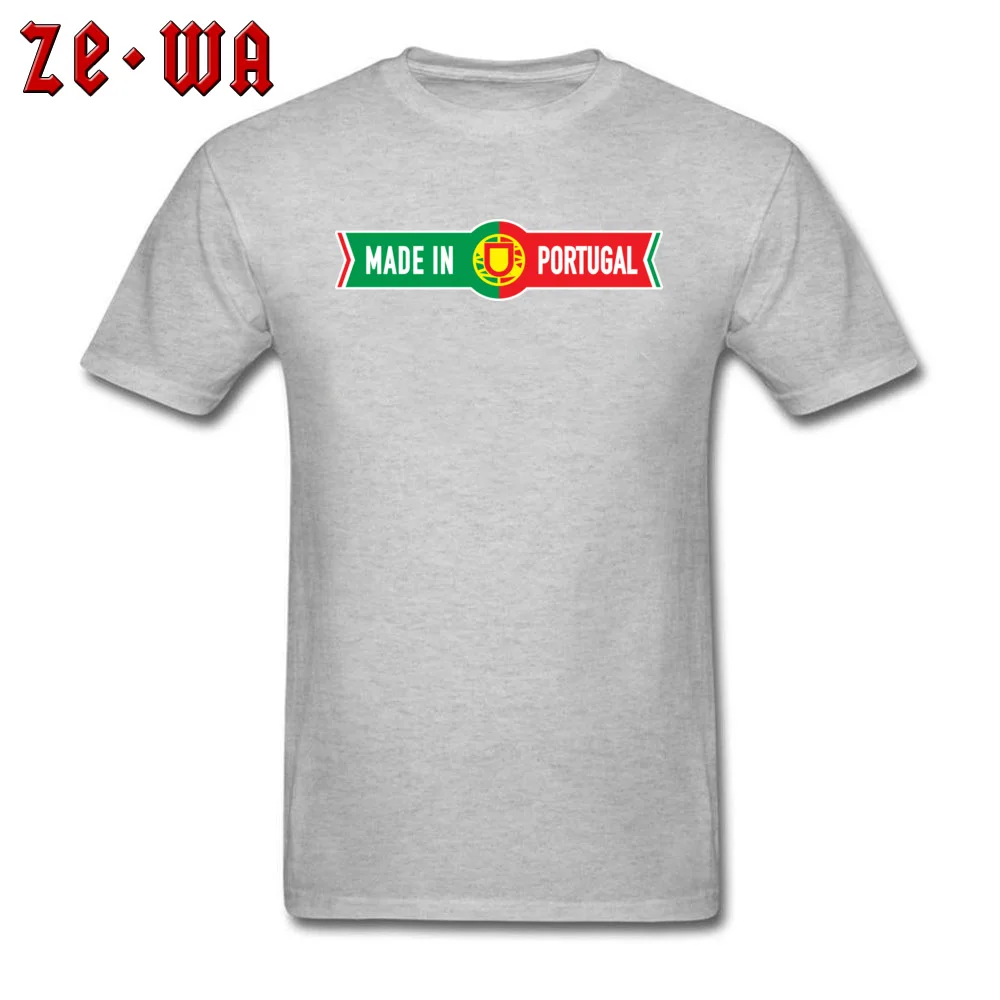 Made in Portugal Summer Fall 100% Cotton Fabric Crewneck Tops & Tees Short Sleeve Summer Tshirts Wholesale Summer T-shirts Made in Portugal grey