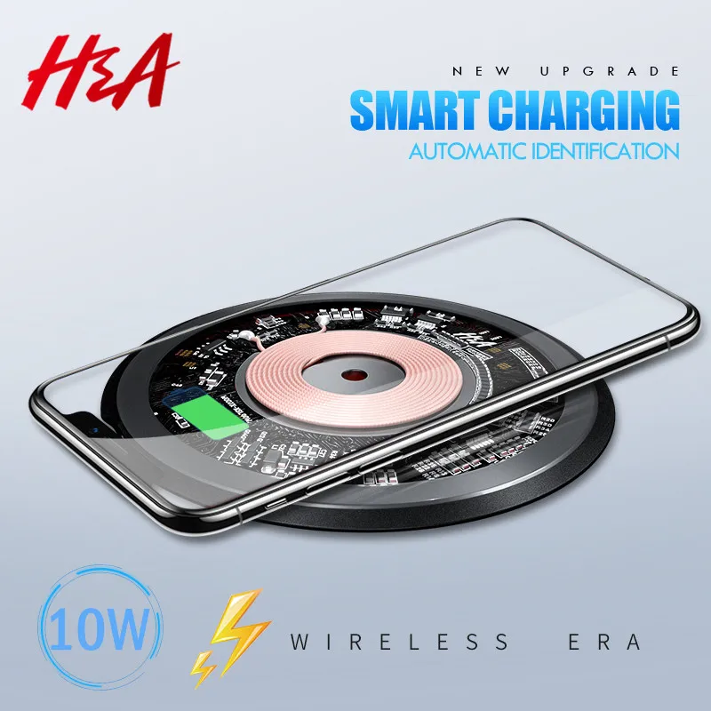 H&A Qi Wireless Charger For iPhone 8 X XR XS Max 10W Fast Wireless Charger For Samsung S10 Plus S9 S8 Note 8 9 USB Charging Pad
H&A Qi Wireless Charger For iPhone 8 X XR XS Max 10W Fast Wireless Charger For Samsung S10 Plus S9 S8 Note 8 9 USB Charging Pad
