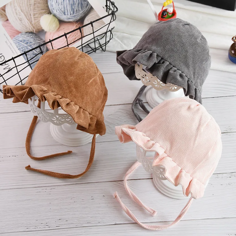 Newborn Infant Corduroy Hats Solid Princess Caps Baby Girls Ruffle Bonnet Autumn Winter Kids Caps 3-8 Months
Newborn Infant Corduroy Hats Solid Princess Caps Baby Girls Ruffle Bonnet Autumn Winter Kids Caps 3-8 Months