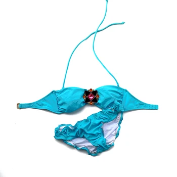 Women Sexy girl Bikini set Crystal Diamond Bandeau Blue Swimsuit Bathing Suit Biquini brazilian Blue Swimwear
Women Sexy girl Bikini set Crystal Diamond Bandeau Blue Swimsuit Bathing Suit Biquini brazilian Blue Swimwear