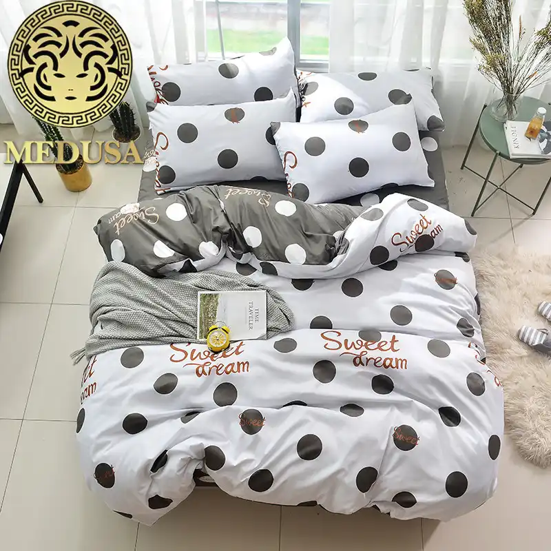 Medusa 2018 Vintage Polka Dot Modern Bed Linen Set King Queen