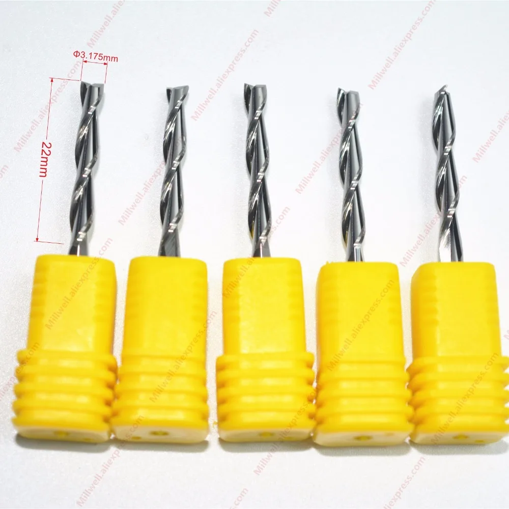 3.175mm*22mm-10PCS,CNC machine tool,Solid carbide milling cutter,Class-A 2 flutes end mill,Acrylic,PVC,MDF,Plexiglass
3.175mm*22mm-10PCS,CNC machine tool,Solid carbide milling cutter,Class-A 2 flutes end mill,Acrylic,PVC,MDF,Plexiglass