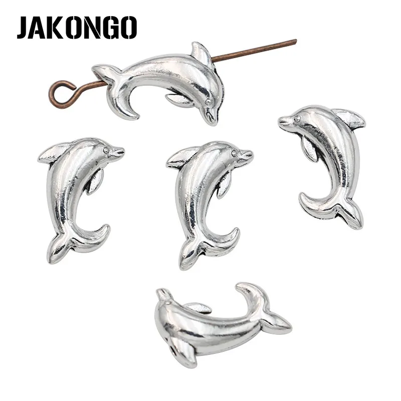 Dolphin Spacer Beads Antique Silver Plated Loose Beads for Jewelry Making Bracelet Accessories DIY Findings Craft 20pcs/lot
Dolphin Spacer Beads Antique Silver Plated Loose Beads for Jewelry Making Bracelet Accessories DIY Findings Craft 20pcs/lot