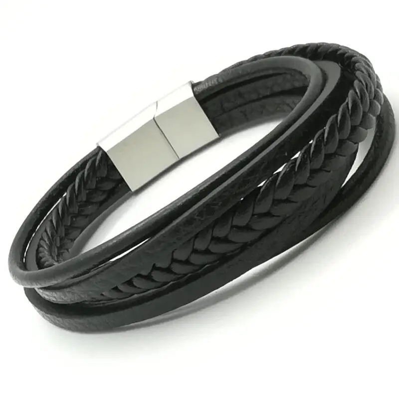 Handmade Fashion Multiple Layers Wrap Rope Weave Braid Female Femme Homme Male Genuine Leather Bracelet For Women Men Jewelry
Handmade Fashion Multiple Layers Wrap Rope Weave Braid Female Femme Homme Male Genuine Leather Bracelet For Women Men Jewelry