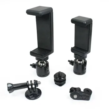 2x Locking Ball Head with 2 Phone Mounts (Md. & Lg) and Hot Shoe Adapter Setup
2x Locking Ball Head with 2 Phone Mounts (Md. & Lg) and Hot Shoe Adapter Setup