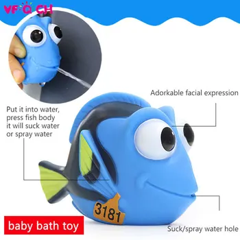 ABS Plastic Fish Bath Toys Suck/Spray Water Bathroom Turtle Shark Baby Toy Kids Play while Take a bath Lave Toys for Children
ABS Plastic Fish Bath Toys Suck/Spray Water Bathroom Turtle Shark Baby Toy Kids Play while Take a bath Lave Toys for Children