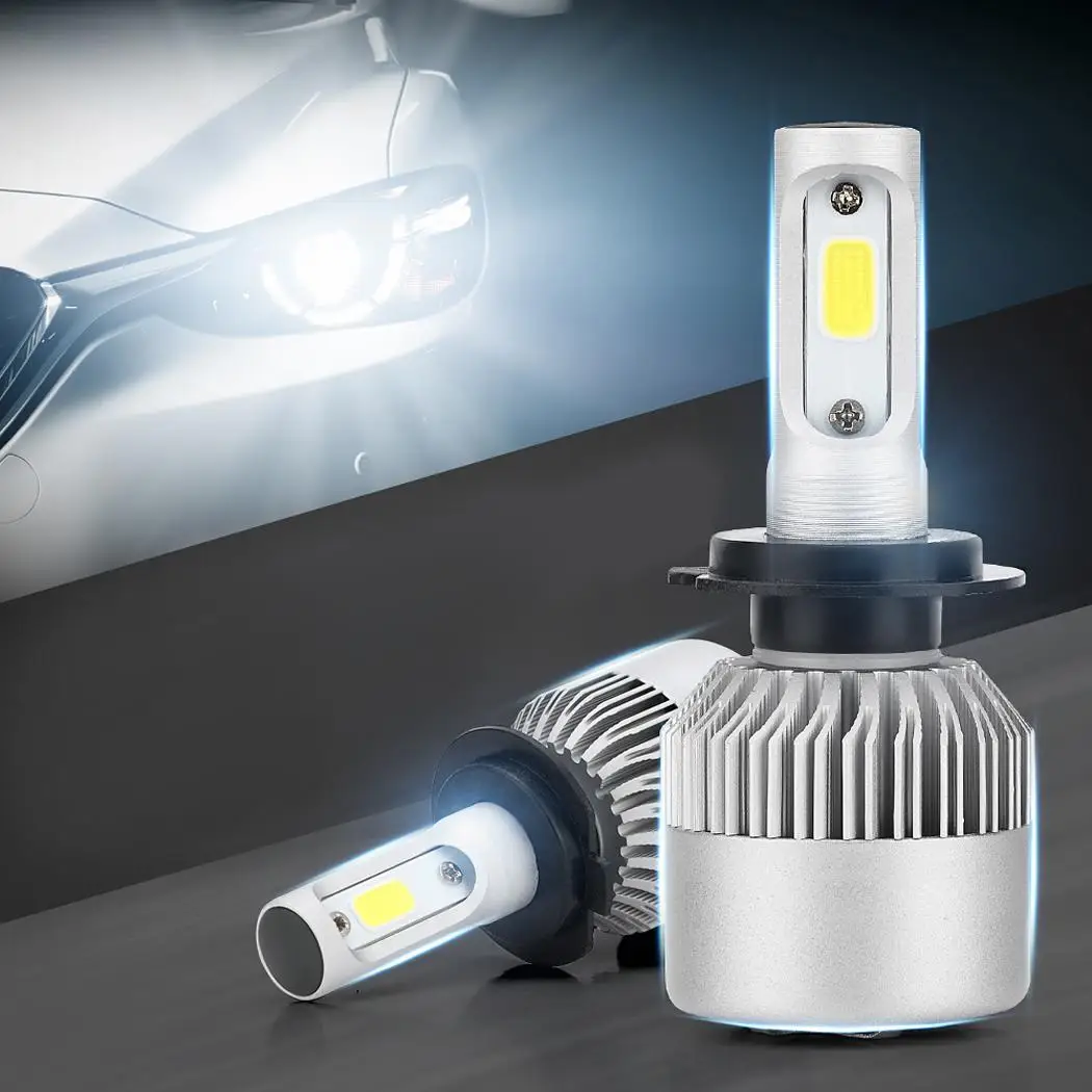 2PCS H7 LED Auto Headlight 200W 10000LM Vehicle Car Hi/Lo Beam -40 - +80 Front Bulb Kit 6000K Plug and Play | Автомобили и