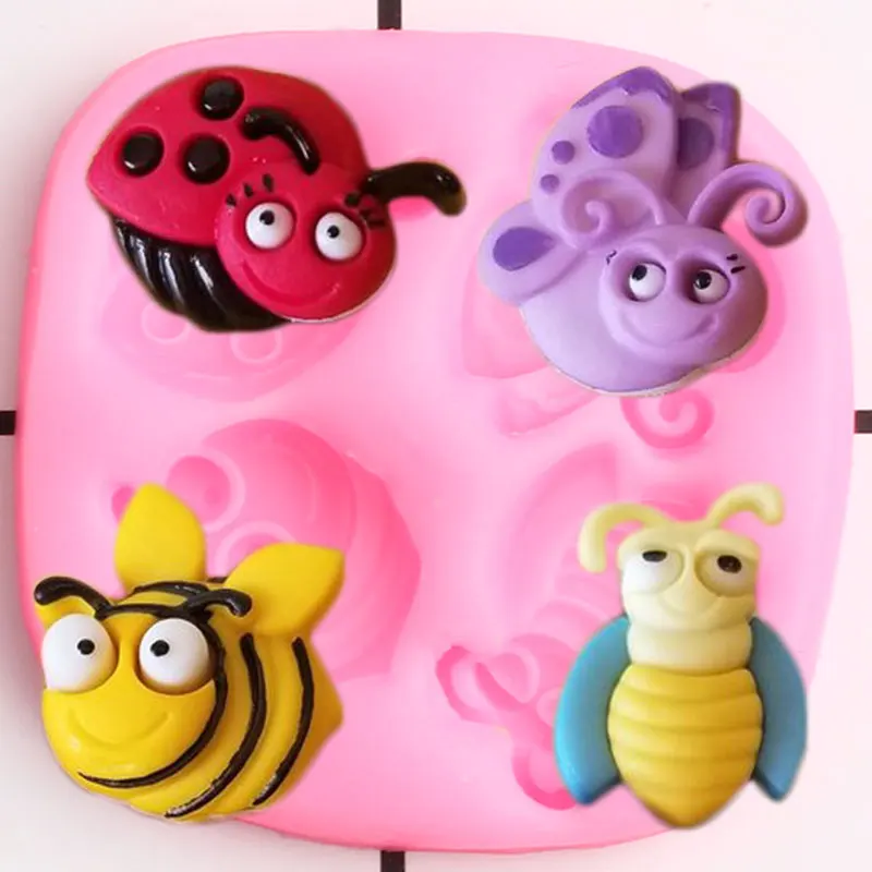 Insect Silicone Molds Bee Ladybug Butterfly Fondant Mold DIY Cake Decorating Tools Cupcake Candy Clay Chocolate Gumpaste Mould
Insect Silicone Molds Bee Ladybug Butterfly Fondant Mold DIY Cake Decorating Tools Cupcake Candy Clay Chocolate Gumpaste Mould