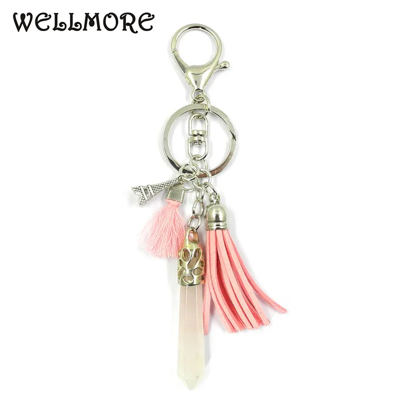 WELLMORE 2017 Eiffel Tower,Natural stone, tassel, alloy Key Chain For Women Girl Bag Keychain
WELLMORE 2017 Eiffel Tower,Natural stone, tassel, alloy Key Chain For Women Girl Bag Keychain