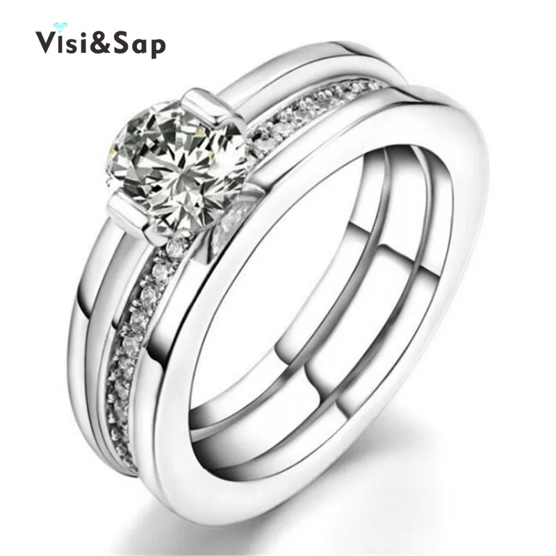 Vissap Wholesale White Gold plated Rings For Women Engagement Wedding Bague fashion Jewelry Bijoux cz diamond Accessories VSR151
Vissap Wholesale White Gold plated Rings For Women Engagement Wedding Bague fashion Jewelry Bijoux cz diamond Accessories VSR151
