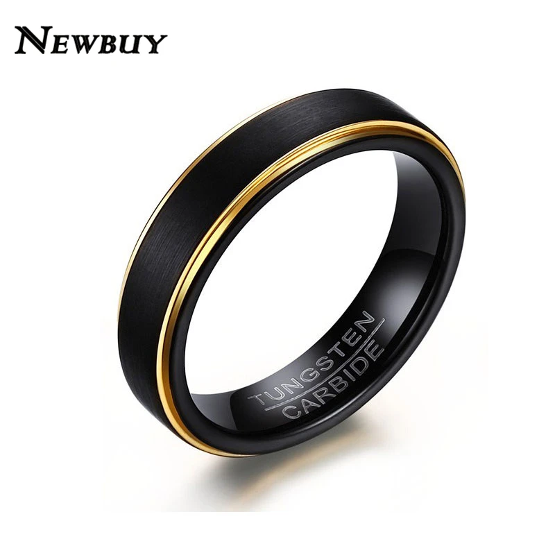 NEWBUY High Quality Tungsten Carbide Ring 5mm Matte Finished Men's Ring Black And Gold Color Rings Accessories
NEWBUY High Quality Tungsten Carbide Ring 5mm Matte Finished Men's Ring Black And Gold Color Rings Accessories