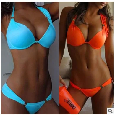 Summer Push Up Triangle Hard Cup Halter Top String Bikini Bathing Suit Women Swimsuit Female Swimwear Orange Blue Thong Bikini
Summer Push Up Triangle Hard Cup Halter Top String Bikini Bathing Suit Women Swimsuit Female Swimwear Orange Blue Thong Bikini