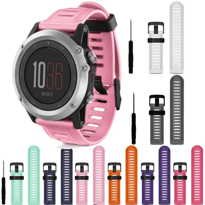 26mm Width Watch Strap for Garmin Fenix 3 Band Outdoor Sport Silicone Watchband for Garmin Fenix 3HR/Fenix 5X with tools
26mm Width Watch Strap for Garmin Fenix 3 Band Outdoor Sport Silicone Watchband for Garmin Fenix 3HR/Fenix 5X with tools