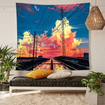 HommomH Tapestry Art Decor Wall Hanging in Dorm Living Room Bedroom Beautiful Sunset City Night View Telegraph Pole
HommomH Tapestry Art Decor Wall Hanging in Dorm Living Room Bedroom Beautiful Sunset City Night View Telegraph Pole