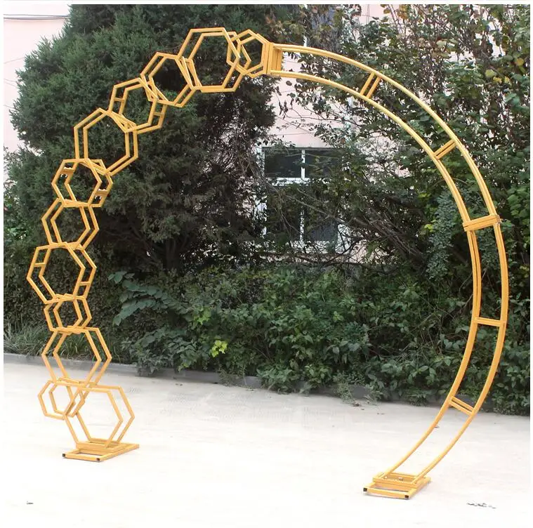 New wedding arch outdoor wedding decoration climbing pergola European geometry flower door shaped truss door props
New wedding arch outdoor wedding decoration climbing pergola European geometry flower door shaped truss door props