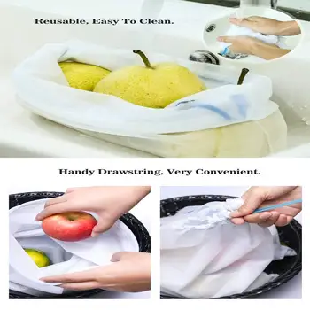 Reusable Mesh Produce Bags, Environmentally Friendly Fruit Vegetable Produce Bags with Drawstrings for Shopping and Storage, 3
Reusable Mesh Produce Bags, Environmentally Friendly Fruit Vegetable Produce Bags with Drawstrings for Shopping and Storage, 3