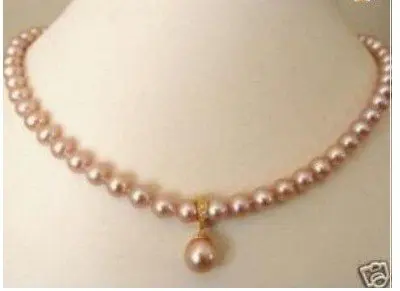 beautiful 8mm pink freshwater pearls necklace pendant color Fashion Free shipping
beautiful 8mm pink freshwater pearls necklace pendant color Fashion Free shipping