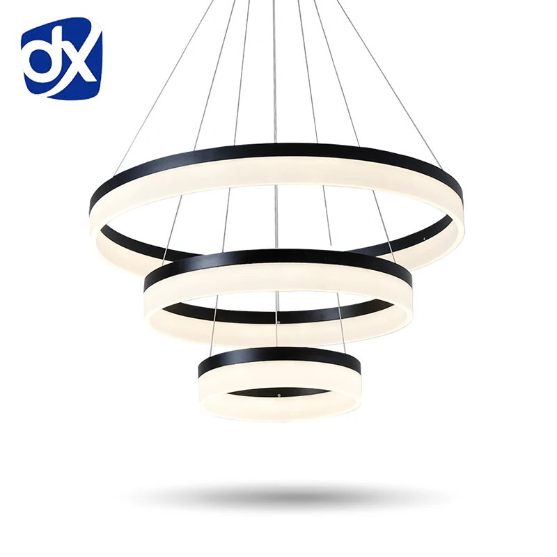 Modern Creative Pendant Light Living Room Dining Room 3/2 Circle Rings Acrylic Aluminum Body LED Lighting Ceiling Lamp Fixtures
Modern Creative Pendant Light Living Room Dining Room 3/2 Circle Rings Acrylic Aluminum Body LED Lighting Ceiling Lamp Fixtures