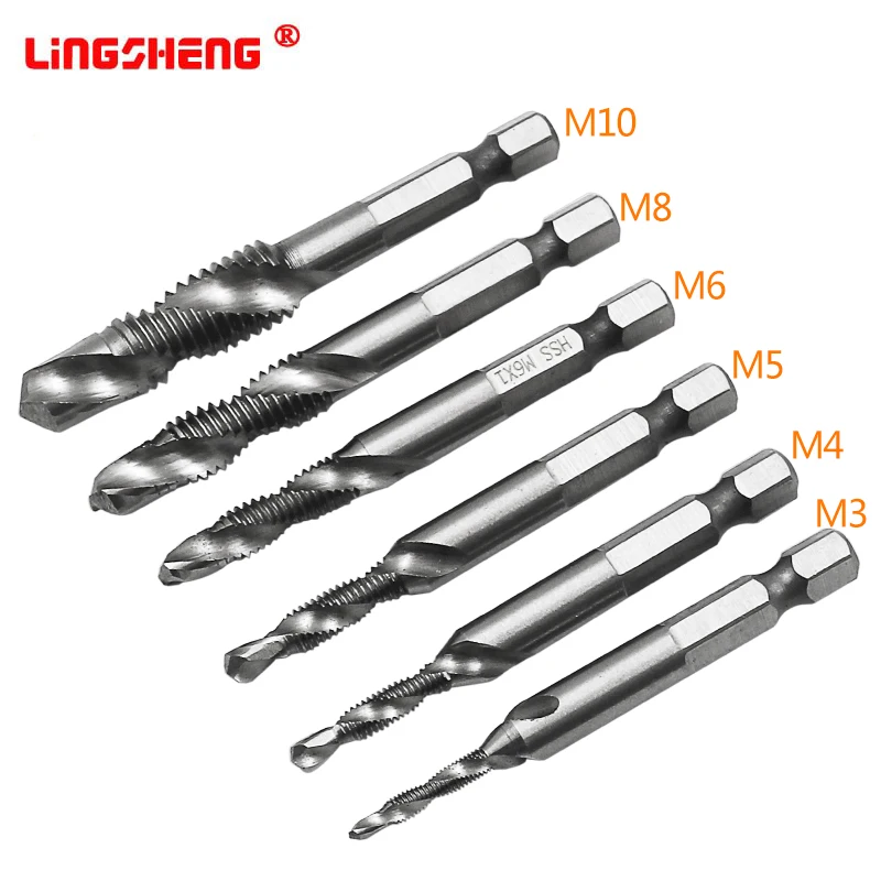 M3-M10 HSS 4341 Composite Tap Drill Bit Thread Spiral Screw Tap 6.35mm 1/4'' Hex
M3-M10 HSS 4341 Composite Tap Drill Bit Thread Spiral Screw Tap 6.35mm 1/4'' Hex