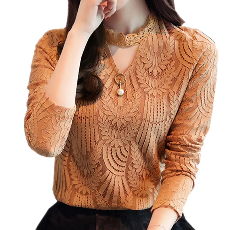 2018 Autumn Women Lace Blouse Long Sleeve Fashion Blouses Crochet Blusas Casual Female Clothing Plus Size Shirts Femme Tops
2018 Autumn Women Lace Blouse Long Sleeve Fashion Blouses Crochet Blusas Casual Female Clothing Plus Size Shirts Femme Tops