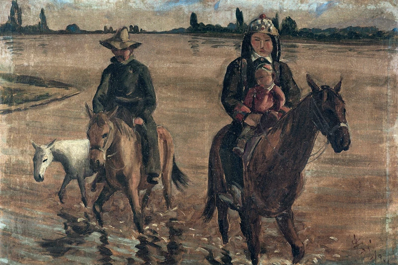 scenery canvas prints impressionism modern Chinese artist masterpiece poster figurative picture Family on horses by Han Leran
scenery canvas prints impressionism modern Chinese artist masterpiece poster figurative picture Family on horses by Han Leran