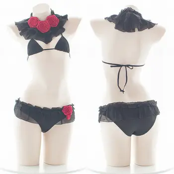 Anime Japanese Sweet Lolita Sexy Cute Sleepwear Kawaii Hollow Rose Gothic Bikini Underwear Bra & Panties
Anime Japanese Sweet Lolita Sexy Cute Sleepwear Kawaii Hollow Rose Gothic Bikini Underwear Bra & Panties