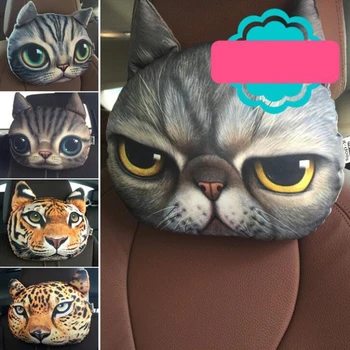 rete Auto Car Seat pillow headrest Support cushion Universal Fit SUV sedans front/back seat automotive parts cartoon cute design