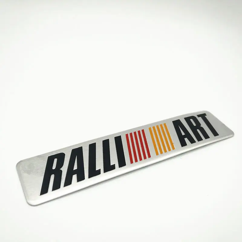 

for RALLI ART Car Aluminum Sticker Decal Auto Sports Ralliart For mitsubishi lancer asx outlander pajero galant accessories