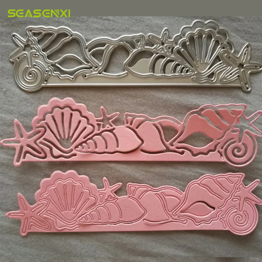 SEASENXI Conch Shell Borderline Metal Cutting Dies Stencils Photo Album Decor Scrapbooking Dies Metal DIY Embossing Paper Cards
SEASENXI Conch Shell Borderline Metal Cutting Dies Stencils Photo Album Decor Scrapbooking Dies Metal DIY Embossing Paper Cards