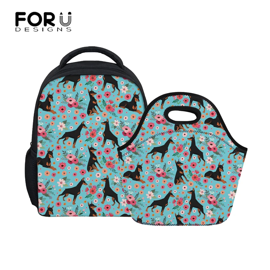 FORUDESIGNS 2Pcs/set Kids Kindergarten School Bags Children Doberman Flower Printing School Backpack for Girls Boys Small Bag
FORUDESIGNS 2Pcs/set Kids Kindergarten School Bags Children Doberman Flower Printing School Backpack for Girls Boys Small Bag