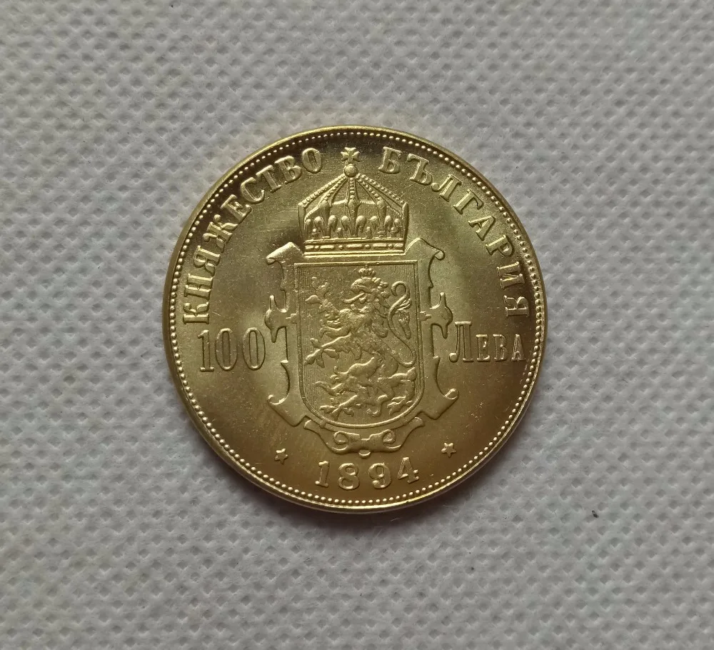 1894 Bulgaria: Alexander I 100 Leva gold Copy Coin commemorative coins-replica coins medal coins collectibles
1894 Bulgaria: Alexander I 100 Leva gold Copy Coin commemorative coins-replica coins medal coins collectibles