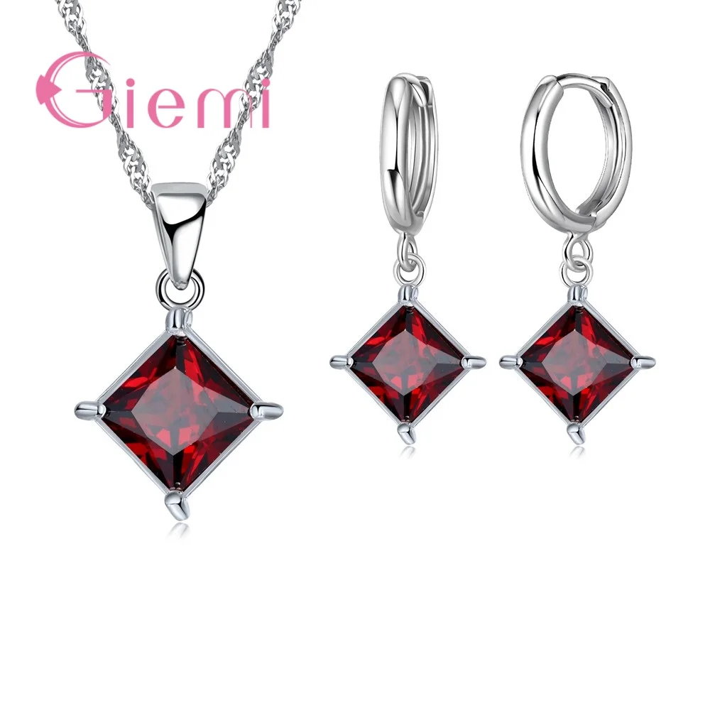 New Style 925 Sterling Silver Crystal Jewelry Sets Square CZ Cubic Zircon Hoop Earrings Necklace for Women Party Jewelry
New Style 925 Sterling Silver Crystal Jewelry Sets Square CZ Cubic Zircon Hoop Earrings Necklace for Women Party Jewelry