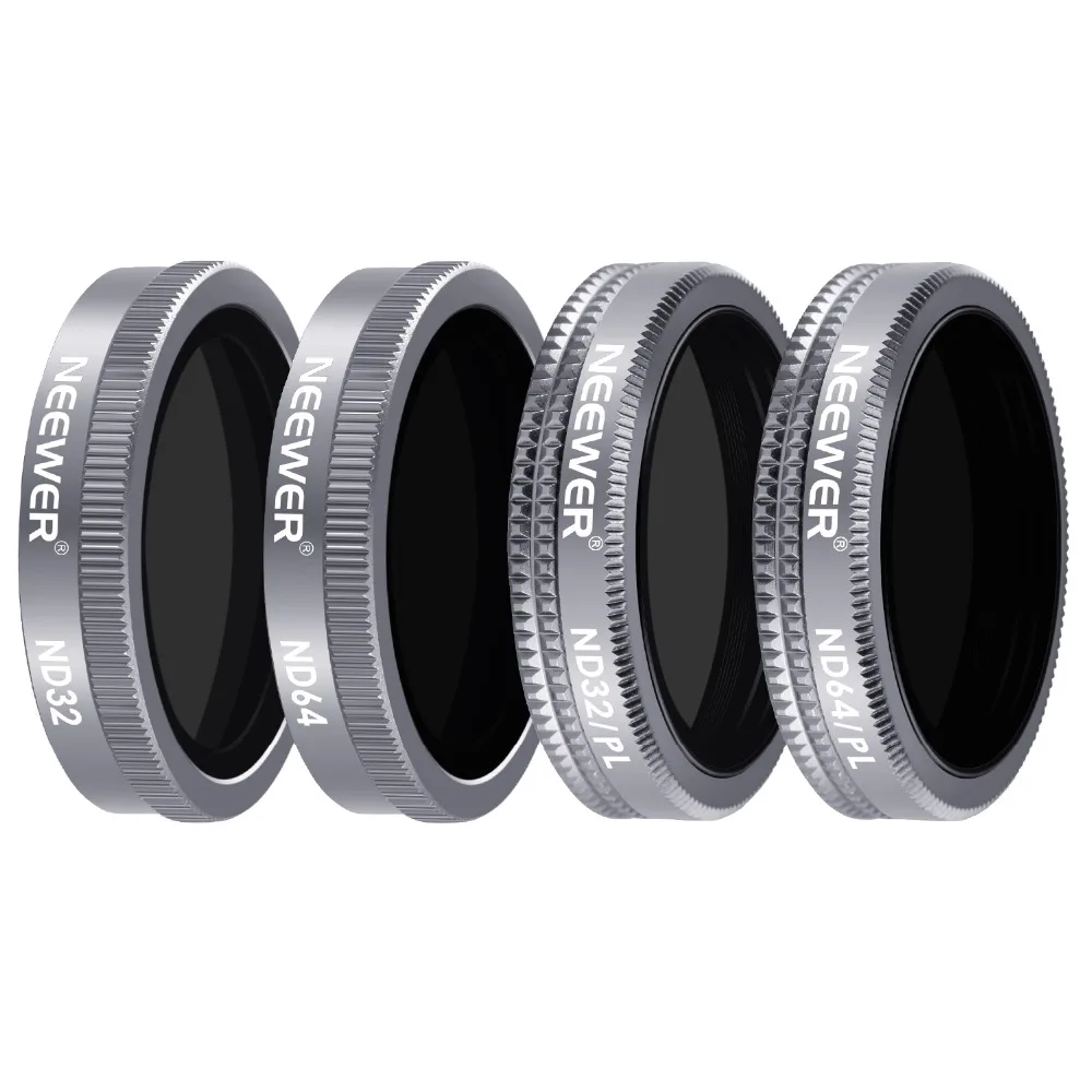 Neewer 4 Pieces Lens Filter Shutter Filter Kit for DJI Mavic 2 Zoom Includes Multi-coated ND32 ND64 ND32/PL ND64/PL Filters
Neewer 4 Pieces Lens Filter Shutter Filter Kit for DJI Mavic 2 Zoom Includes Multi-coated ND32 ND64 ND32/PL ND64/PL Filters
