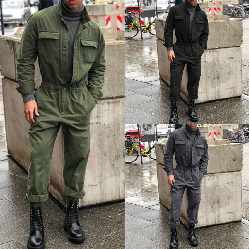 Men's One-piece overalls Suit Men Stand Collar Solid Long Sleeve Fashion Clothes Men Spring And Autumn High Quality Suit Men
Men's One-piece overalls Suit Men Stand Collar Solid Long Sleeve Fashion Clothes Men Spring And Autumn High Quality Suit Men