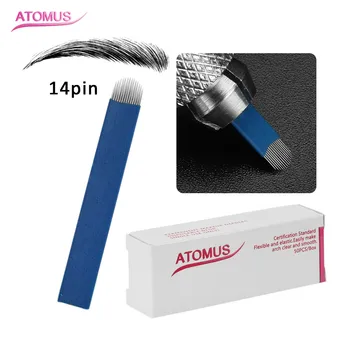 100 Pcs Blue U Type Blade Permanent Makeup Manual Eyebrow Tattoo Blades 14 Pin Micro Blading Blade Tattoo Needle Set
100 Pcs Blue U Type Blade Permanent Makeup Manual Eyebrow Tattoo Blades 14 Pin Micro Blading Blade Tattoo Needle Set