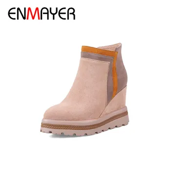 ENMAYER Winter Warm Woman's Shoes Hight Increasing Ankle Boots Ladies Zip Platform Shoes Snow Boots Dating Outside Boots CY086
ENMAYER Winter Warm Woman's Shoes Hight Increasing Ankle Boots Ladies Zip Platform Shoes Snow Boots Dating Outside Boots CY086