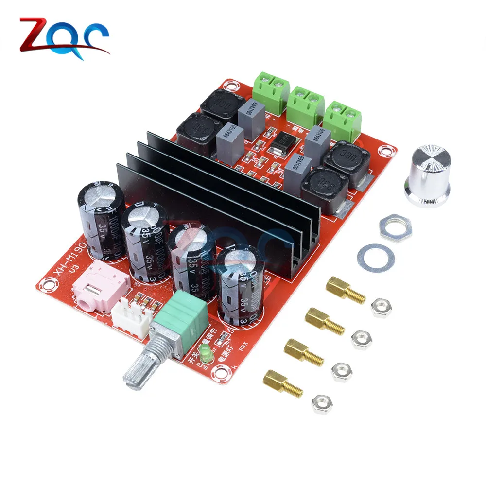 2x100W XH-M190 TPA3116 D2 Dual Channel Digital Audio Amplifier Board for Arduino TPA3116D2 Two Channel Module 100w+100W 12-24V
2x100W XH-M190 TPA3116 D2 Dual Channel Digital Audio Amplifier Board for Arduino TPA3116D2 Two Channel Module 100w+100W 12-24V