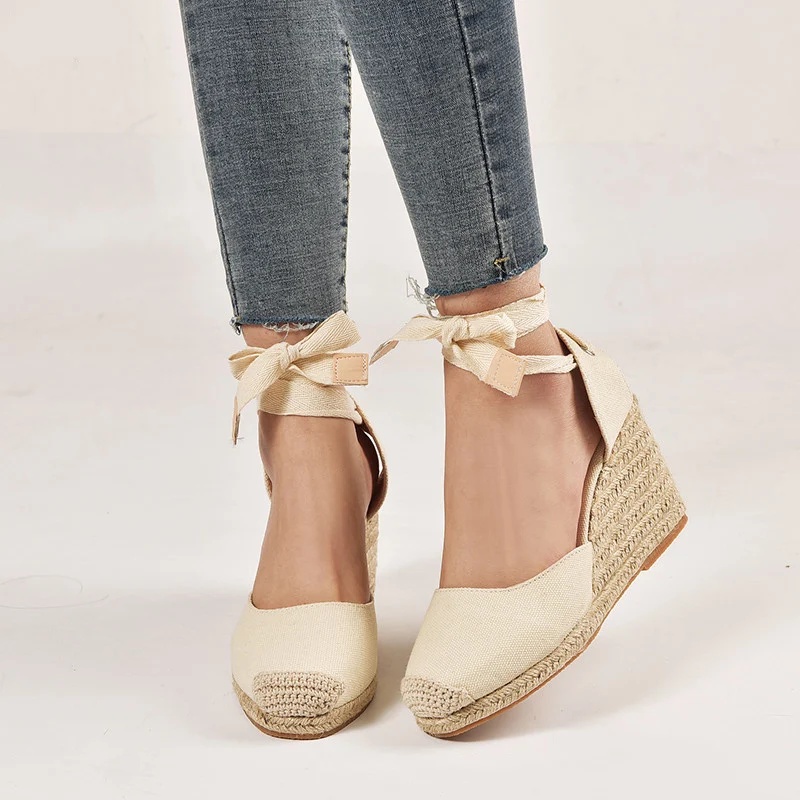 Women Wedge Sandals Summer Ankle Strap High Heels Female Slingback Fashion Hemp Platform Ladies Retro Shoes
Women Wedge Sandals Summer Ankle Strap High Heels Female Slingback Fashion Hemp Platform Ladies Retro Shoes