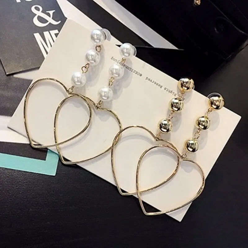 2019 New Arrivals Fashion Brincos Bijoux Simulated-pearl Big Heart Exaggeration Long Statement Drop Earrings For Wome Jewelry
2019 New Arrivals Fashion Brincos Bijoux Simulated-pearl Big Heart Exaggeration Long Statement Drop Earrings For Wome Jewelry
