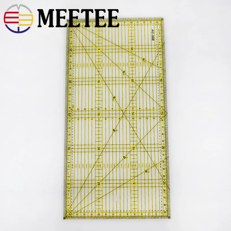 Meetee 15x32CM Quilting Patchwork Ruler Multi-function Transparent Cutting Ruler Making Clothes Handmade DIY Sewing Tool AP621
Meetee 15x32CM Quilting Patchwork Ruler Multi-function Transparent Cutting Ruler Making Clothes Handmade DIY Sewing Tool AP621