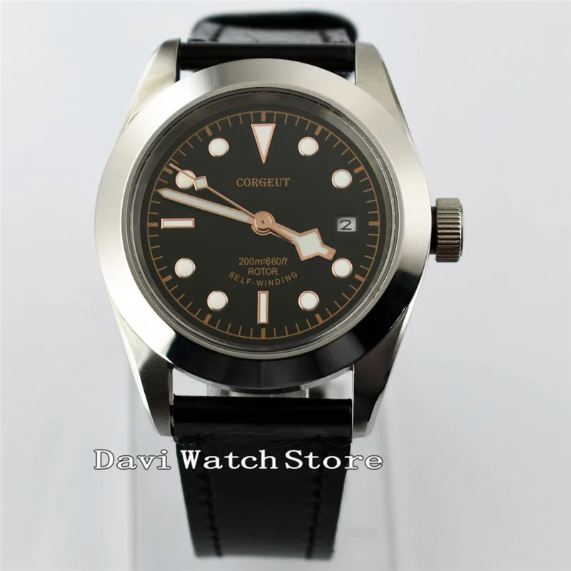 Men's 41mm Black Dial Stainless Steel Case Leather Band Automatic Casual Watch 2506
Men's 41mm Black Dial Stainless Steel Case Leather Band Automatic Casual Watch 2506