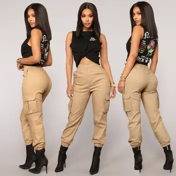 Women's Harem Cargo Pants Cotton Solid Punk Loose Long Sports Trousers High Elastic Waist Casual Streetwear Cool Pants Autumn
Women's Harem Cargo Pants Cotton Solid Punk Loose Long Sports Trousers High Elastic Waist Casual Streetwear Cool Pants Autumn