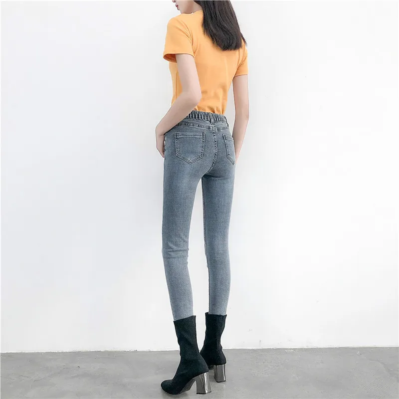 Buckle Loose Waist 2019 Spring and Summer Women Ankle-Length Pants Skinny Cotton Trim Jeans
Buckle Loose Waist 2019 Spring and Summer Women Ankle-Length Pants Skinny Cotton Trim Jeans