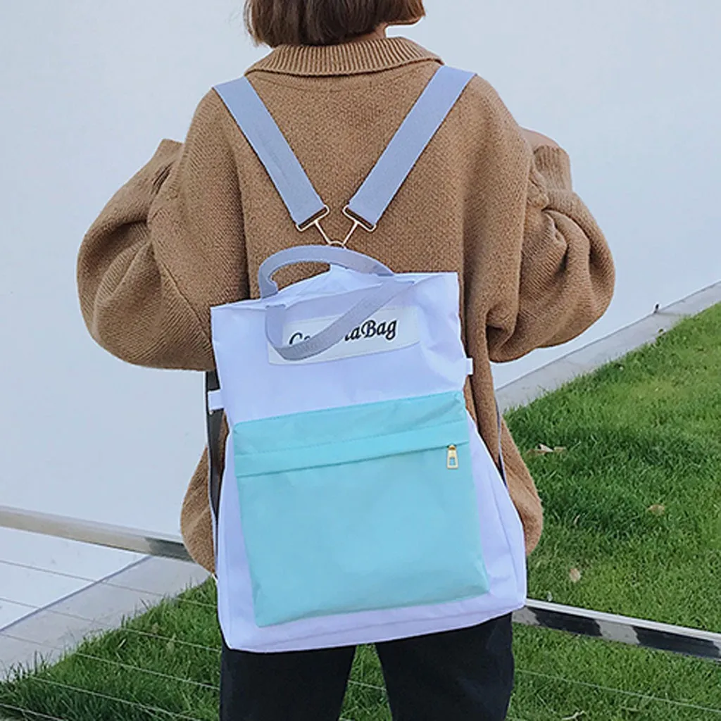 Zipper Canvas Bag Zipper Patchwork Contrast Color Multi-Purpose Square Shoulder Bag Backpack Mochila Escolar Adolescente #
Zipper Canvas Bag Zipper Patchwork Contrast Color Multi-Purpose Square Shoulder Bag Backpack Mochila Escolar Adolescente #